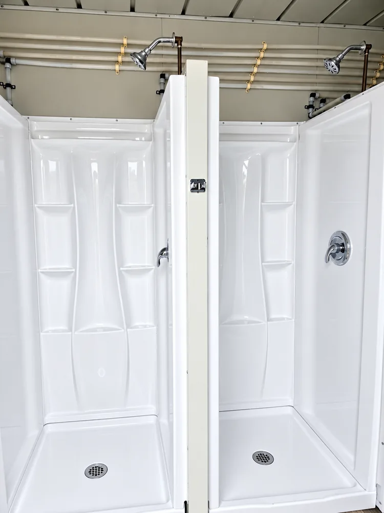 Shower container private shower stall