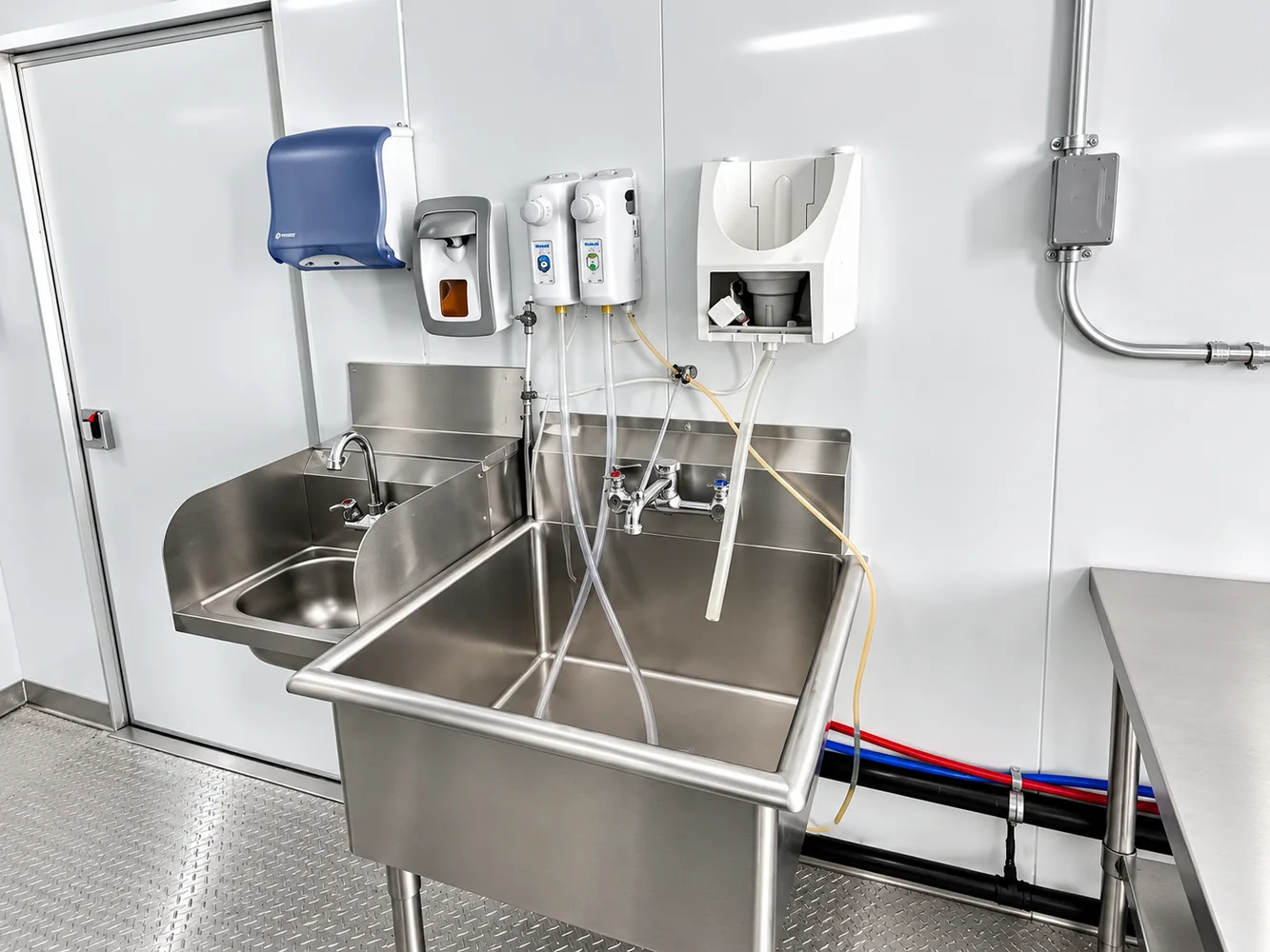 Mobile dish trailer interior