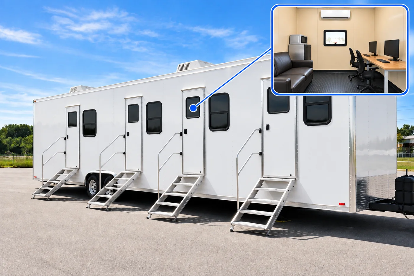Mobile command center office interior