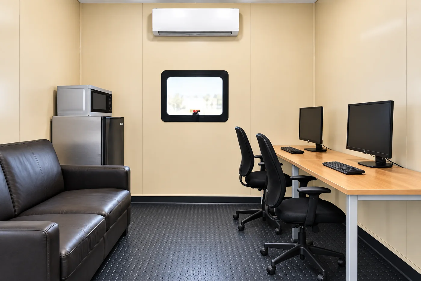 Mobile command center workstation interior