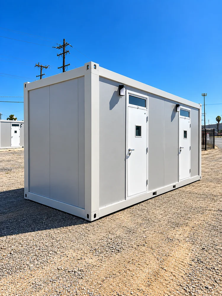 Sleeper container two-stall side exterior